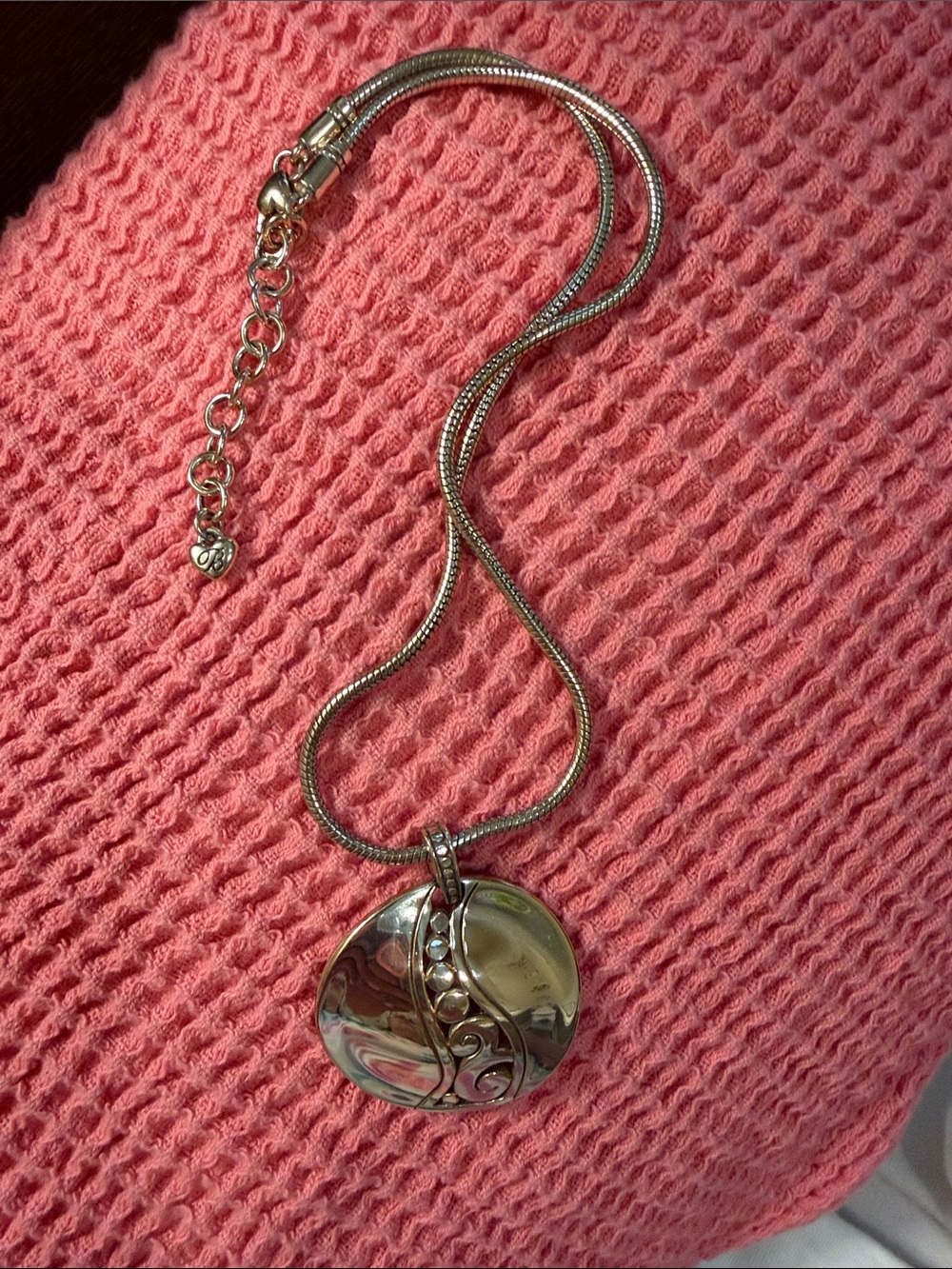 Brighton Silver-Tone Swirl Pendant Necklace with Chain